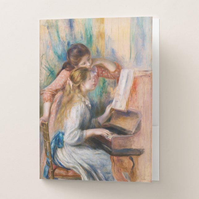 Pierre Auguste Renoir - Young Girls at the Piano Pocket Folder (Front)