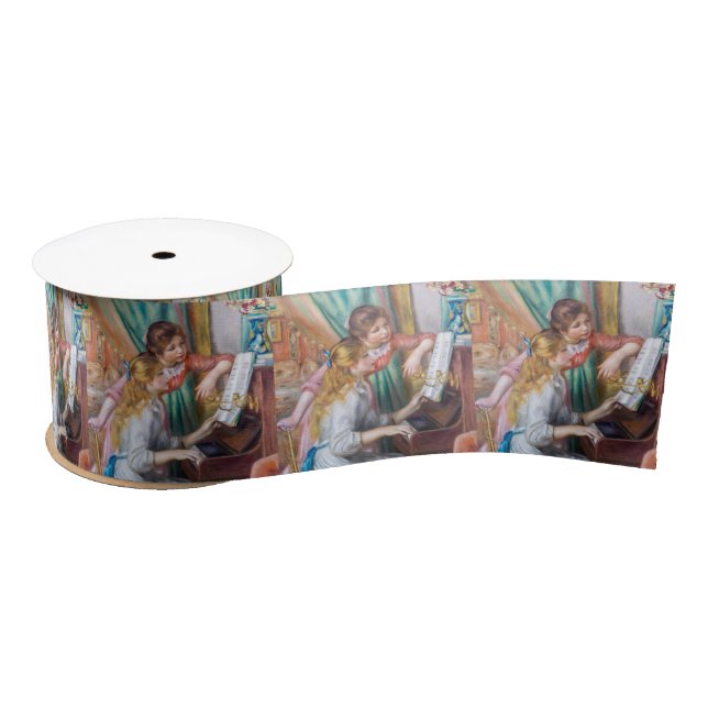 Pierre Auguste Renoir - Young Girls at the Piano Satin Ribbon (Spool)