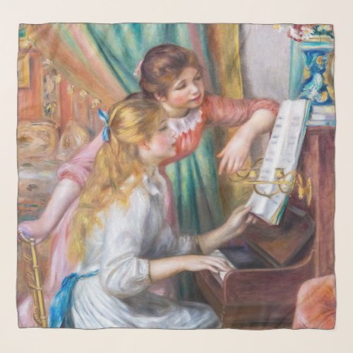 Pierre Auguste Renoir _ Young Girls at the Piano Scarf