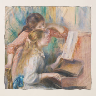 Pierre Auguste Renoir - Young Girls at the Piano Scarf