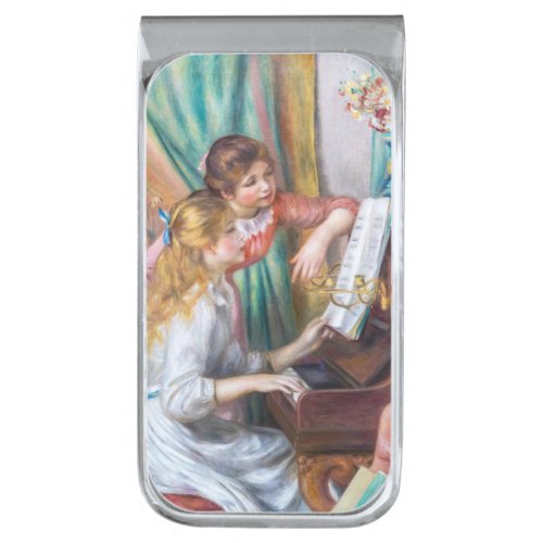 Pierre Auguste Renoir _ Young Girls at the Piano Silver Finish Money Clip
