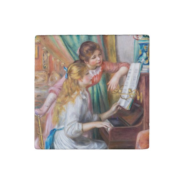 Pierre Auguste Renoir - Young Girls at the Piano Stone Magnet (Front)