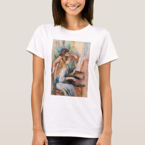 Pierre Auguste Renoir _ Young Girls at the Piano T_Shirt