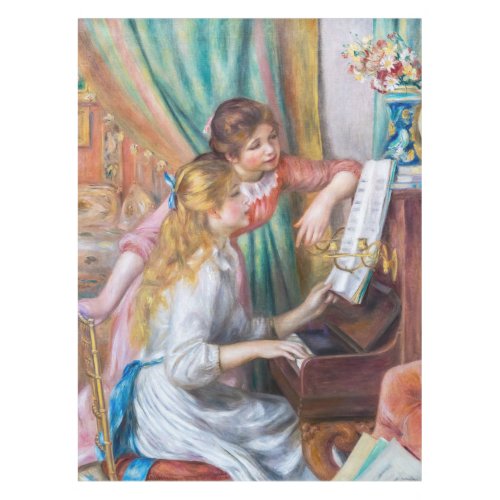Pierre Auguste Renoir _ Young Girls at the Piano Tablecloth