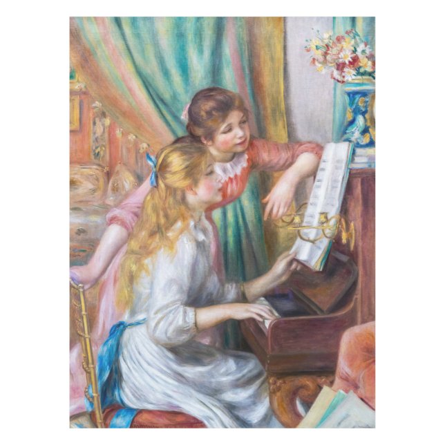 Pierre Auguste Renoir - Young Girls at the Piano Tablecloth (Front)