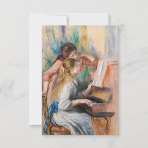 Pierre Auguste Renoir _ Young Girls at the Piano Thank You Card