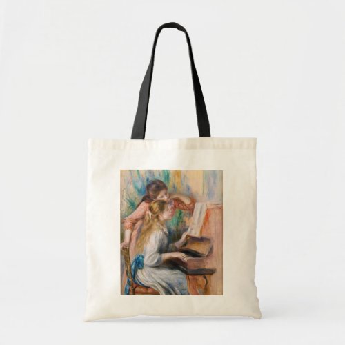 Pierre Auguste Renoir _ Young Girls at the Piano Tote Bag