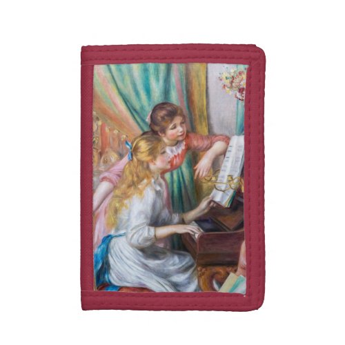 Pierre Auguste Renoir _ Young Girls at the Piano Trifold Wallet