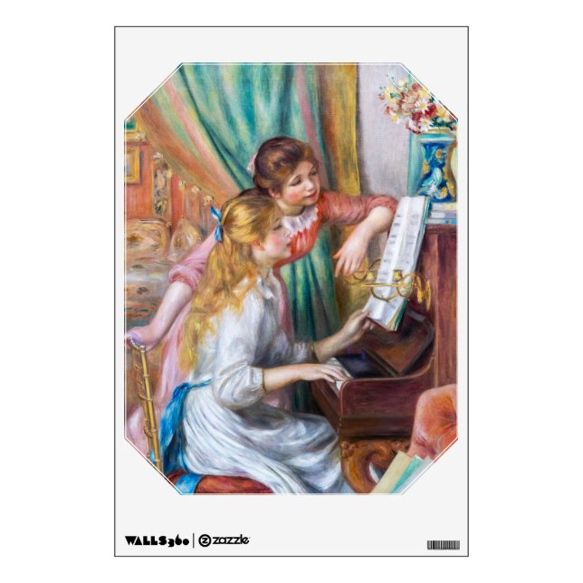 Pierre Auguste Renoir - Young Girls at the Piano Wall Decal (Front)