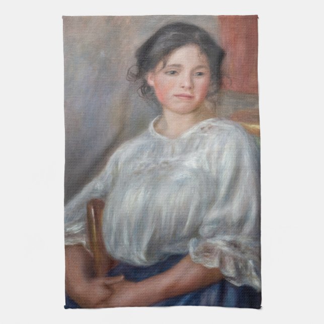 Pierre-Auguste Renoir - Young Woman Seated Kitchen Towel (Vertical)