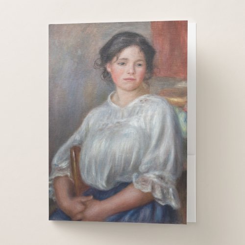Pierre_Auguste Renoir _ Young Woman Seated Pocket Folder