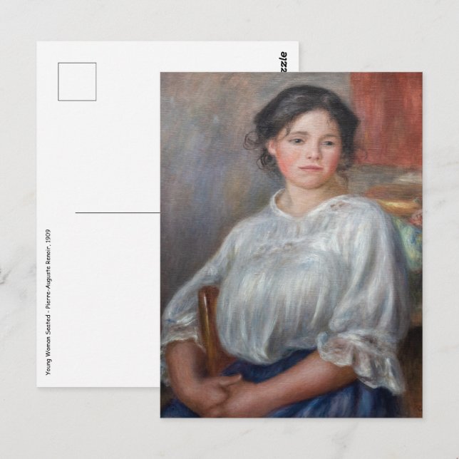 Pierre-Auguste Renoir - Young Woman Seated Postcard (Front/Back)
