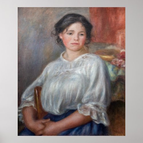 Pierre_Auguste Renoir _ Young Woman Seated Poster
