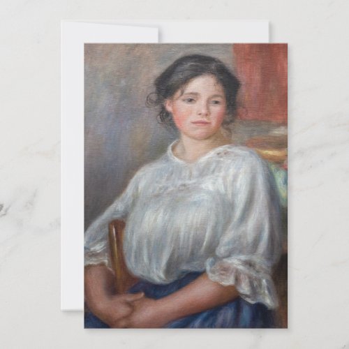 Pierre_Auguste Renoir _ Young Woman Seated Thank You Card
