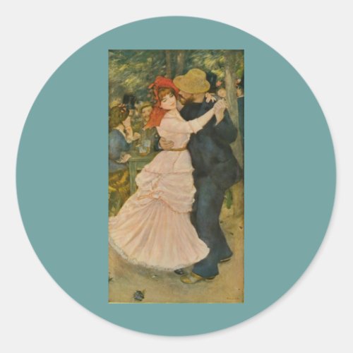 Pierre_Auguste Renoirs Dance at Bougival 1883 Classic Round Sticker