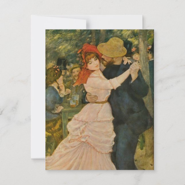 Pierre-Auguste Renoir's Dance at Bougival (1883) Invitation (Front)