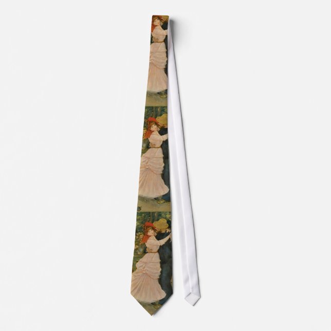 Pierre-Auguste Renoir's Dance at Bougival (1883) Neck Tie (Front)