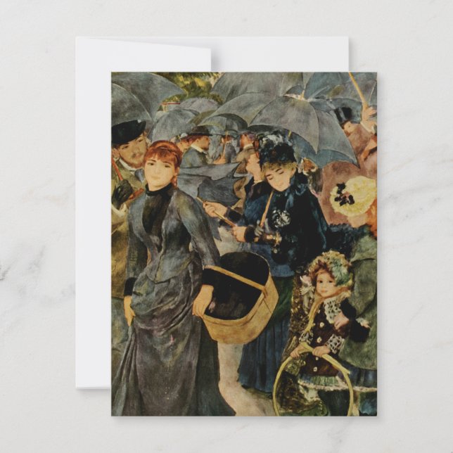 Pierre-Auguste Renoir's The Umbrellas (1883) Invitation (Front)