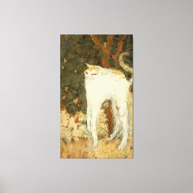 Pierre Bonnard - Le chat blanc (1894) Canvas Print (Front)