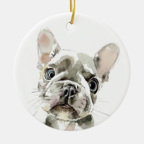 Pierre French Bulldog puppy Ceramic Ornament