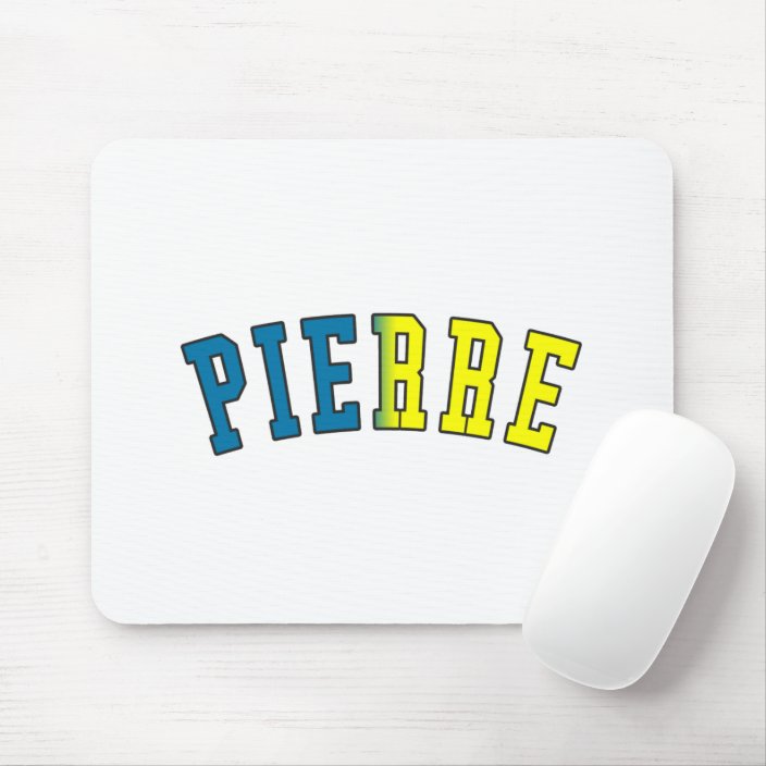 Pierre in South Dakota State Flag Colors Mousepad