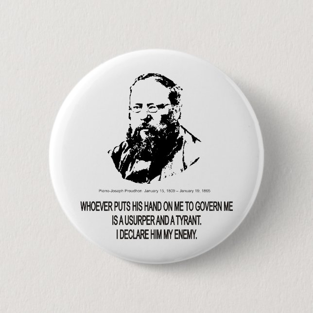 Pierre-Joseph Proudhon Button (Front)