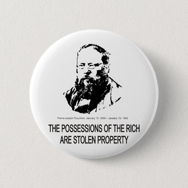 Pierre-Joseph Proudhon Pinback Button (Front)