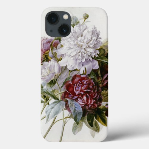 Pierre Joseph Redoute _ A Bouquet Of Red Peonies iPhone 13 Case