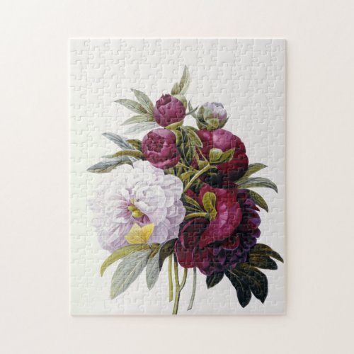 Pierre Joseph Redoute _ Peonies Jigsaw Puzzle