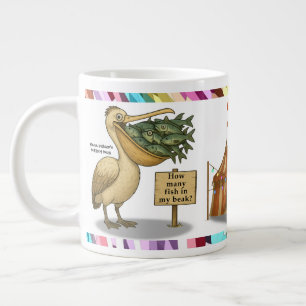 Pierre pelican's brilliant beak giant coffee mug