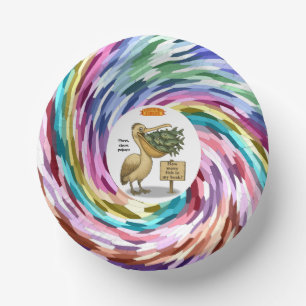 Pierre pelican's brilliant beak paper bowls