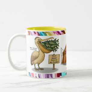 Pierre pelican's brilliant beak Two-Tone coffee mug