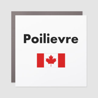 Pierre Poilievre Canada Canadian Flag Light-Color Car Magnet