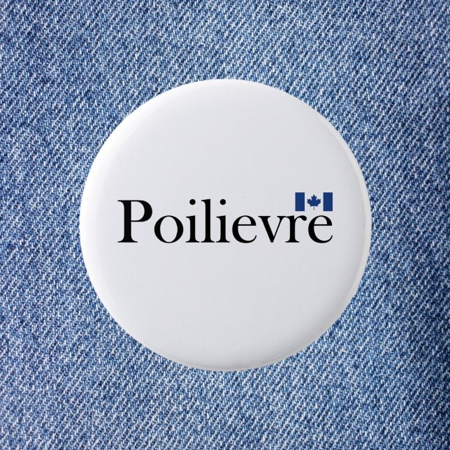 Pierre Poilievre Official Canadian Flag  Button (Creator Uploaded)