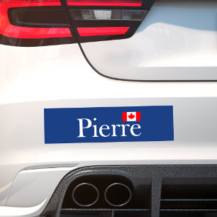 Pierre Poilievre with Official Canada Flag Dark Bumper Sticker