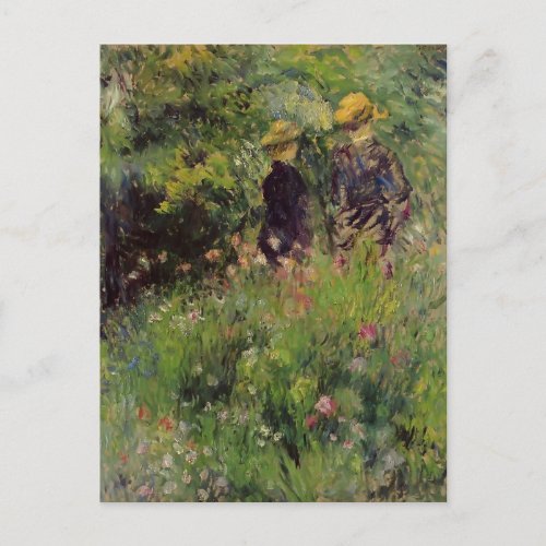 Pierre Renoir_ Conversation in a Rose Garden Postcard