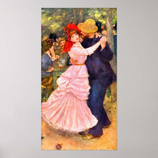 Pierre Renoir - dance in Bougival Poster (Front)