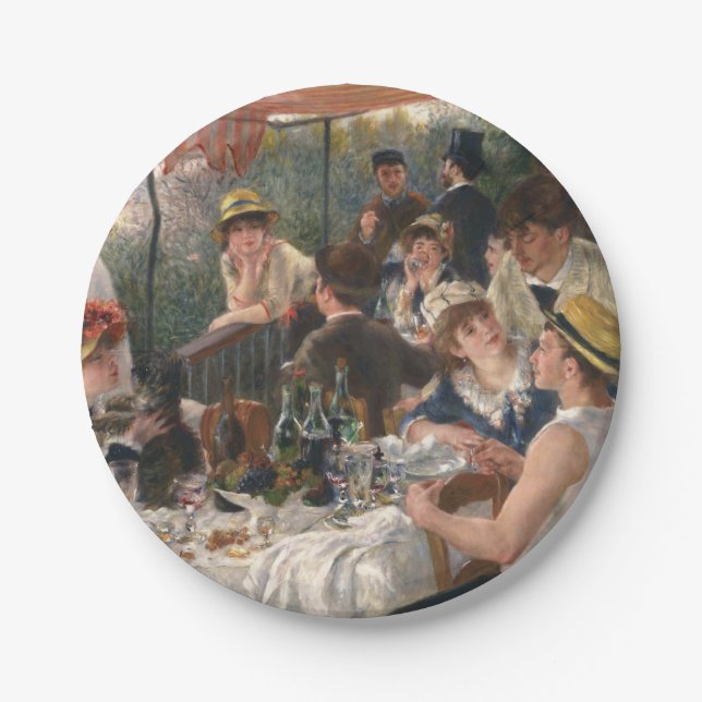 PIERRE RENOIR - Luncheon of the Boating Party 1881 Paper Plates (Front)
