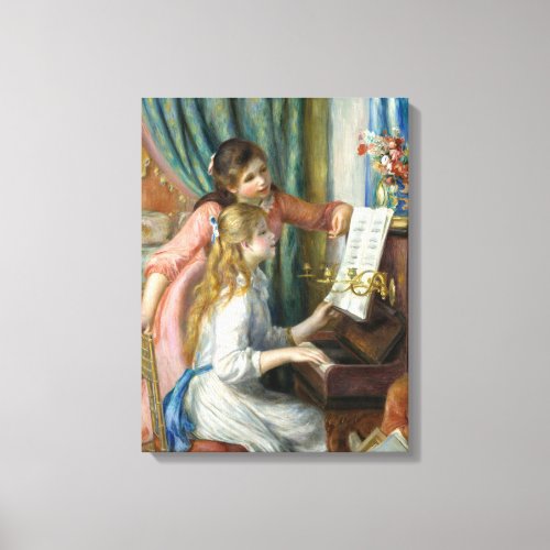 Pierre Renoir _ Young Girls at Piano Canvas Print