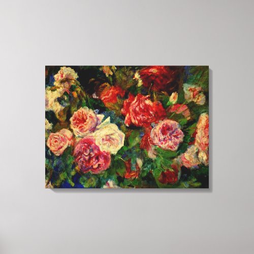 Pierre Renoirs painting Roses Canvas Print