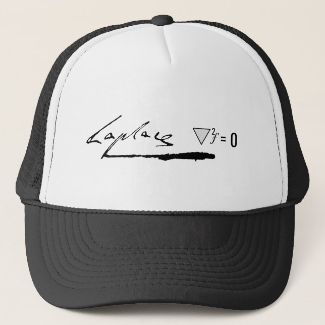 Pierre-Simon Laplace signature/ equation Trucker Hat (Front)