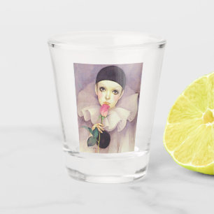 Pierrot 1980s shot glass