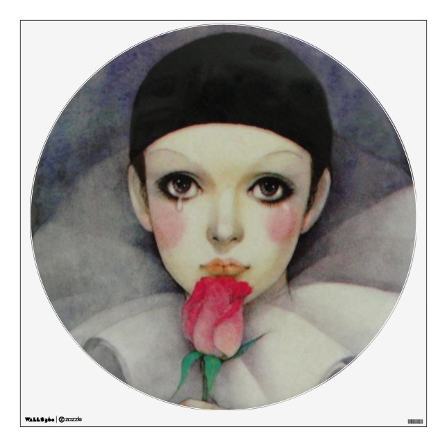 Pierrot 1980s wall sticker (Front)