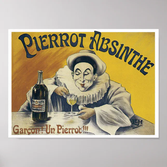 Pierrot Absinthe Poster | Zazzle