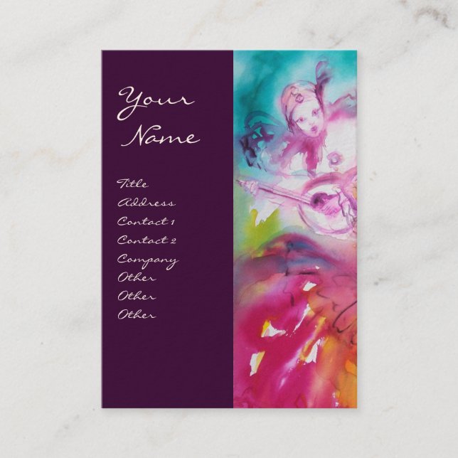 PIERROT AND ARLECCHINA /Music,Decor,Theater Artist Business Card (Front)