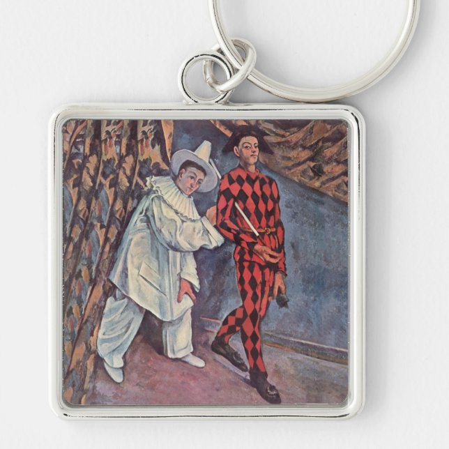 Pierrot and Harlequin Keychain (Front)