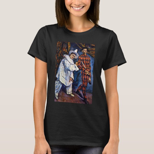 Pierrot and Harlequin, Mardi Gras by Paul Cezanne T-Shirt (Front)