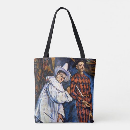 Pierrot and Harlequin Mardi Gras by Paul Cezanne Tote Bag