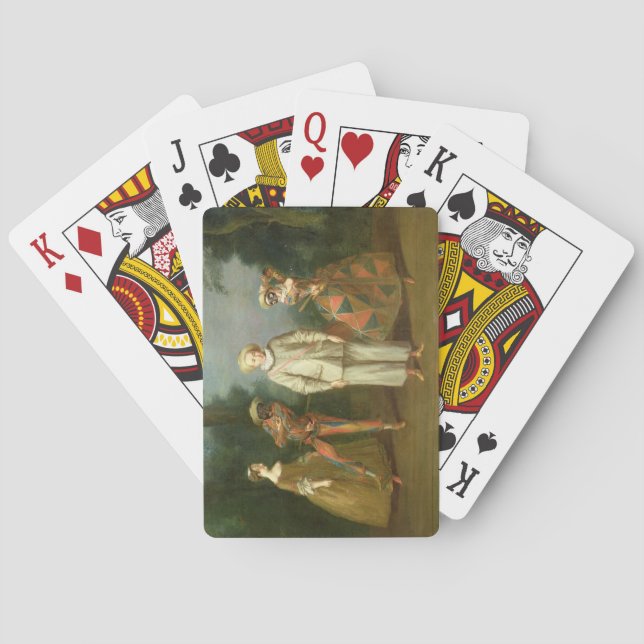 Pierrot and Harlequin Poker Cards (Back)