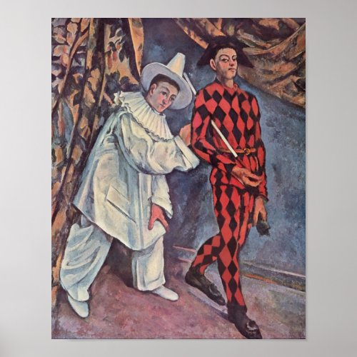 Pierrot and Harlequin Poster